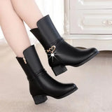 Midtube Boots Women's Winter Ankle Boots Female Students