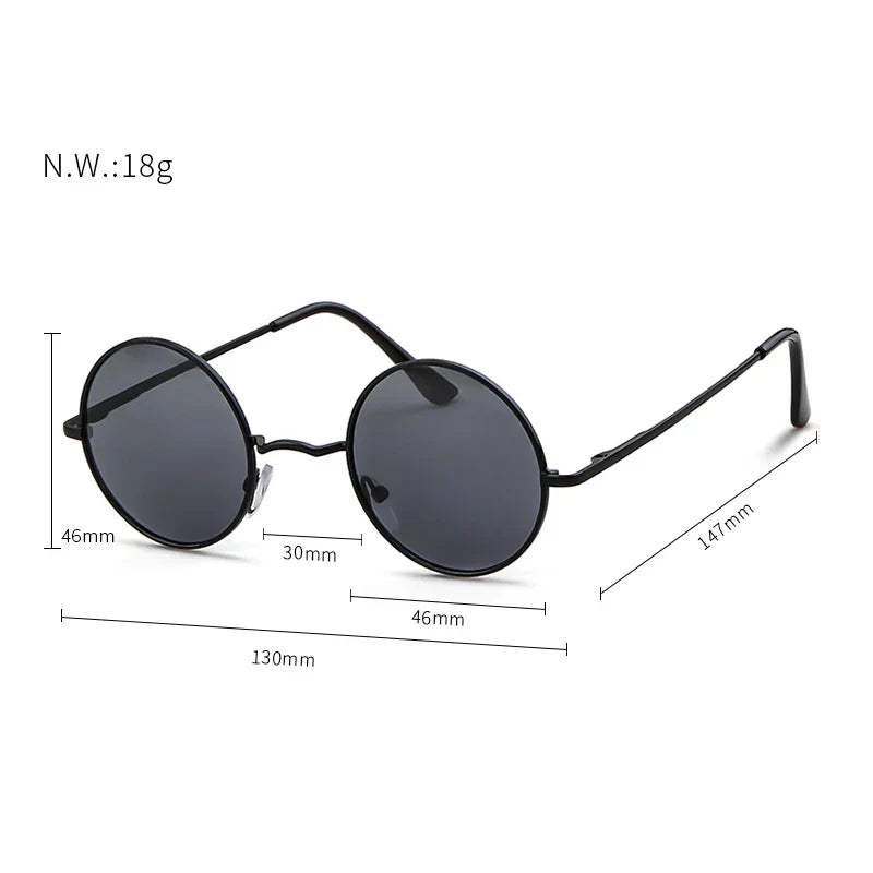 Round Sunglasses Men Polarized UV400 High Quality Brand