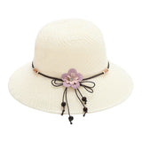 Bow Flowers Straw Hat Sweet Foldable Beach Hat