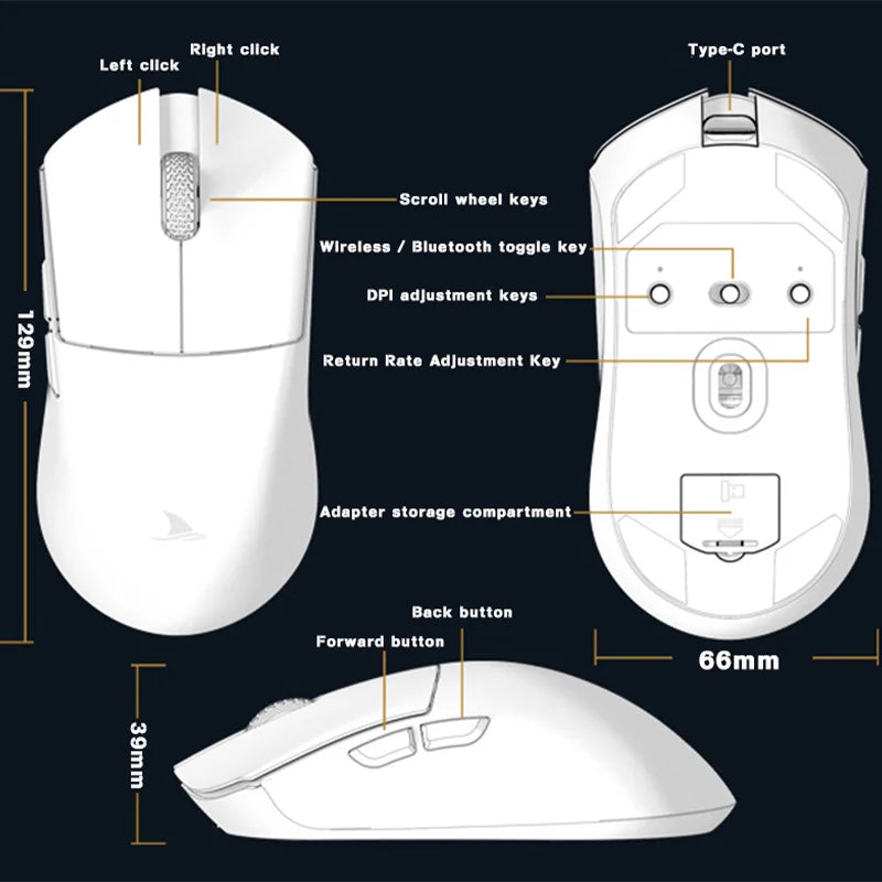Motospeed Darmoshark M3 Wireless Bluetooth Gaming Esports Mouse