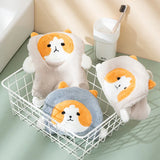 Cute Coral Plush Cat Wipe Towel Microfiber Hand