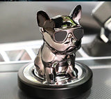 Car Ornament Metal Shake Head French Bulldog Diamond
