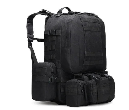 55L 4-in-1 Tactical Molle Backpack for Hiking & Camping