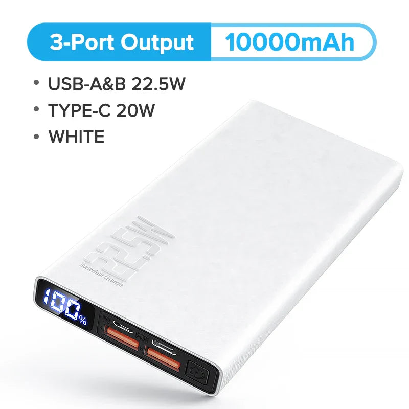 QOOVI Power Bank 20000mAh Portable PD 20W Fast