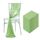 10/50PCS Chiffon Chair Sashes Wedding Chair Decoration 17x250cm