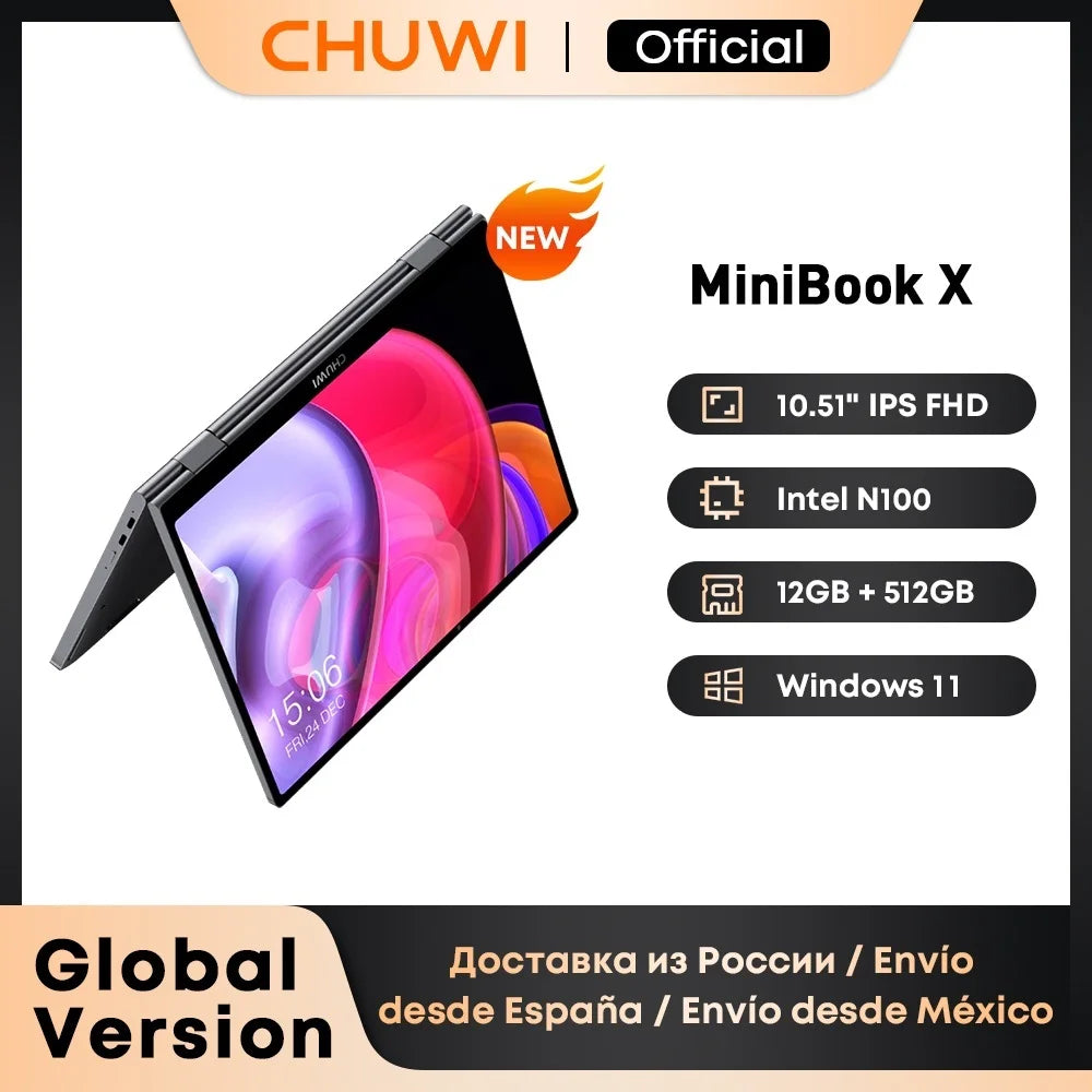 CHUWI MiniBook X Laptop Tablet 2 In 1