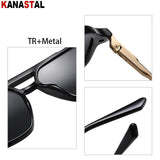 Men's Polarized Sunglasses UV400 TR Metal Colorful Square