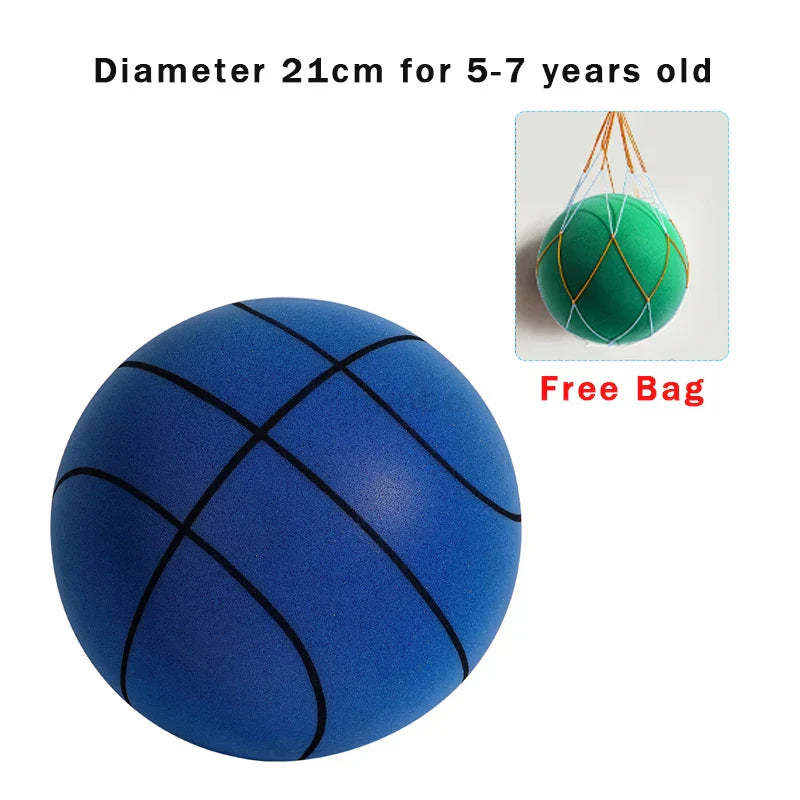 Mute Bouncing Ball 24cm Indoor Silent Basketball Size