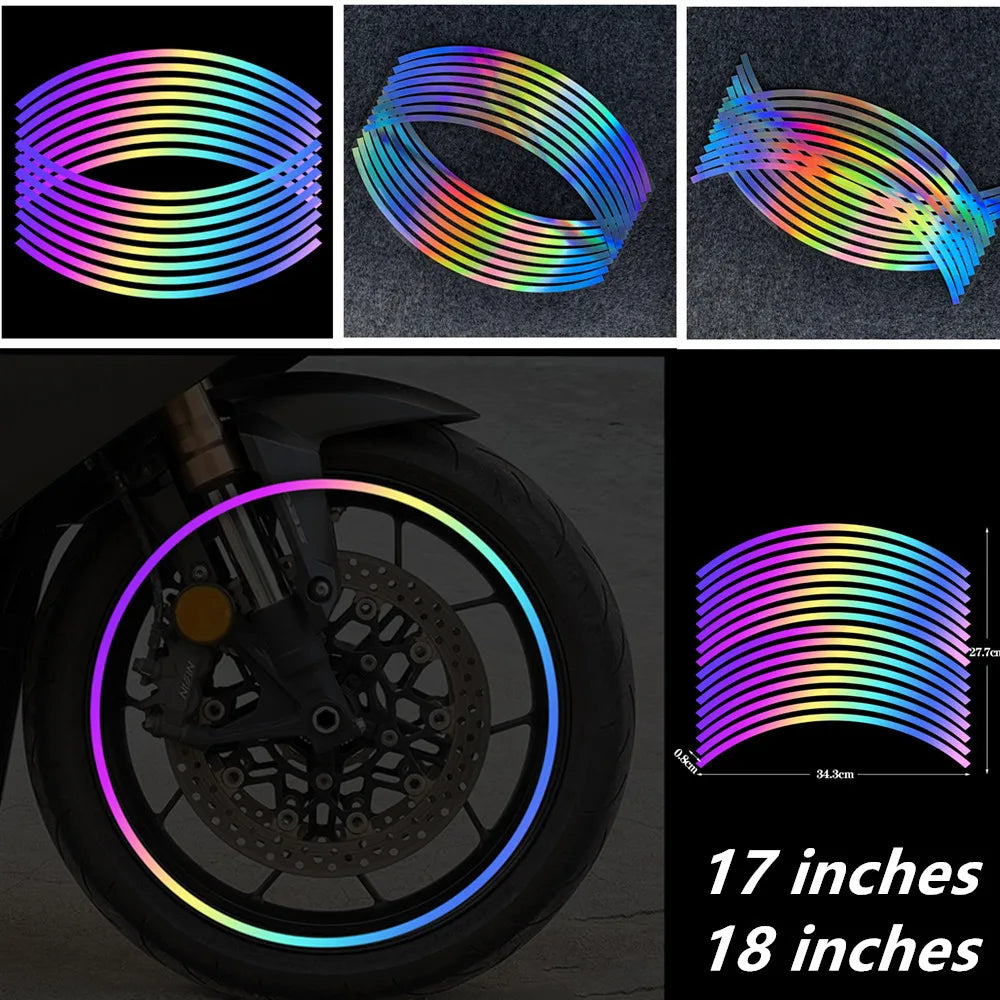 Motorcycle Sticker Laser Wheel Hub Rim Decal Car