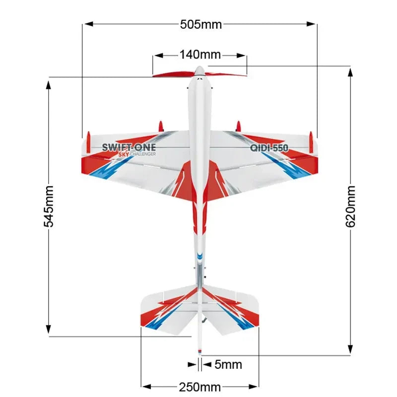QIDI550 RC Plane 2.4G 500mm Wingspan Wind Resistant