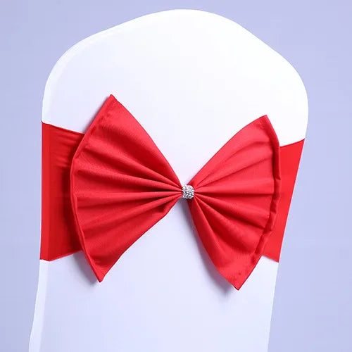 10/50pcs/Lot Bow Chair Sashes Band For Wedding Party