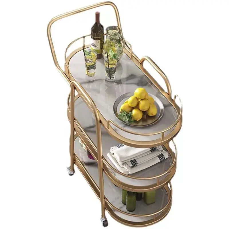 Mobile Small Coffee Table Carts Dining Cart European