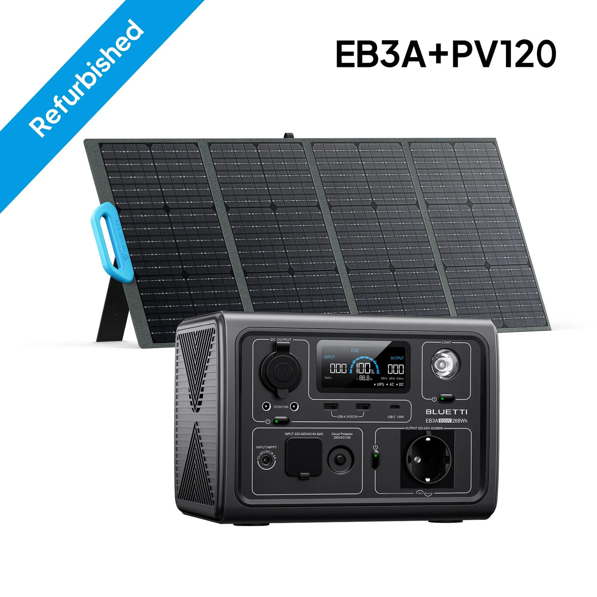 Bluetti EB3A Refurbished 268Wh 600W Portable Power Station