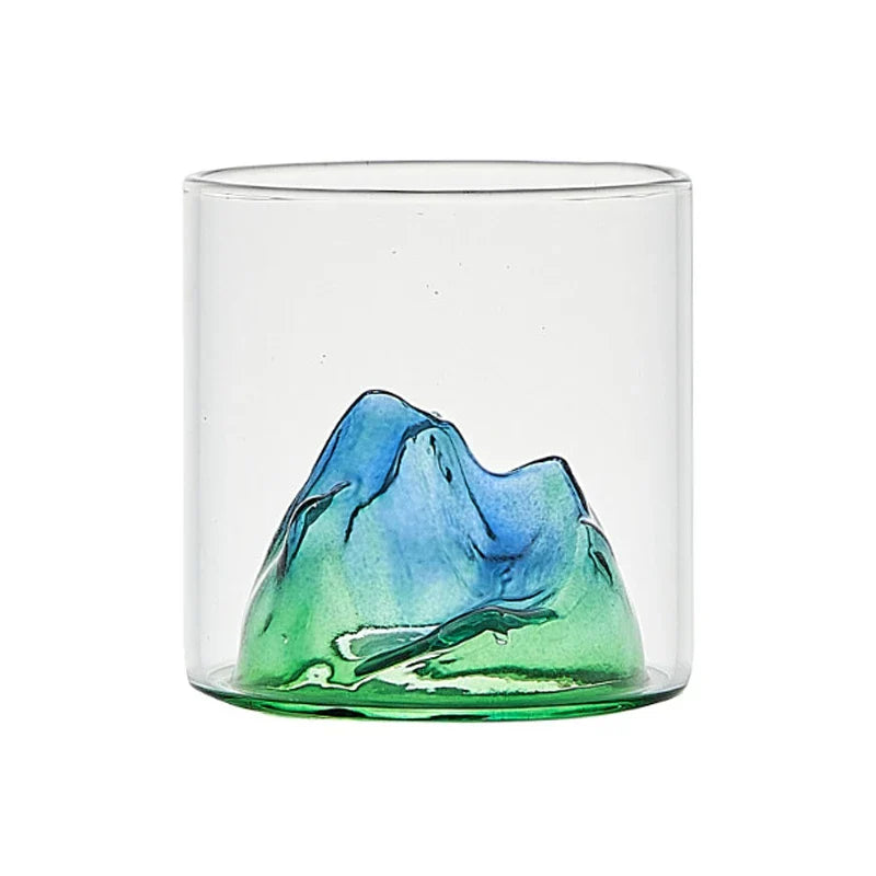 Japanese Whisky Glass Cup 3D Mountain Water Glass