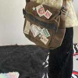 MBTI Vintage Y2k Messenger Bag for Women Canvas