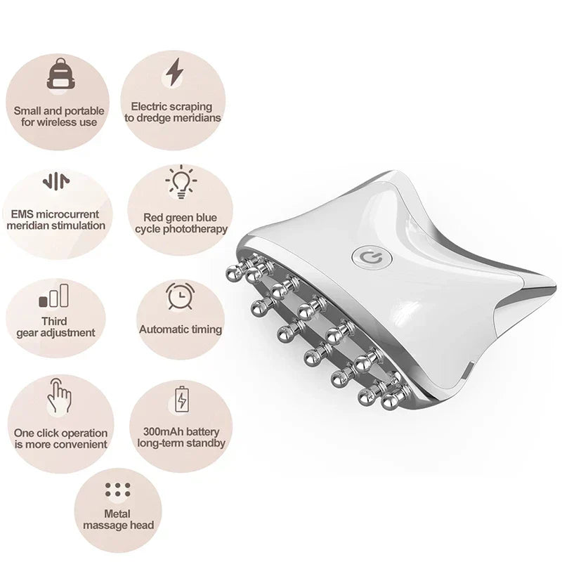 EMS micro-current electric scraping LED photon therapy face