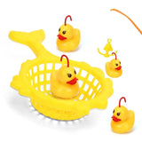 9Pcs/Set Mini Floating Duck Fishing Bath Toy Set