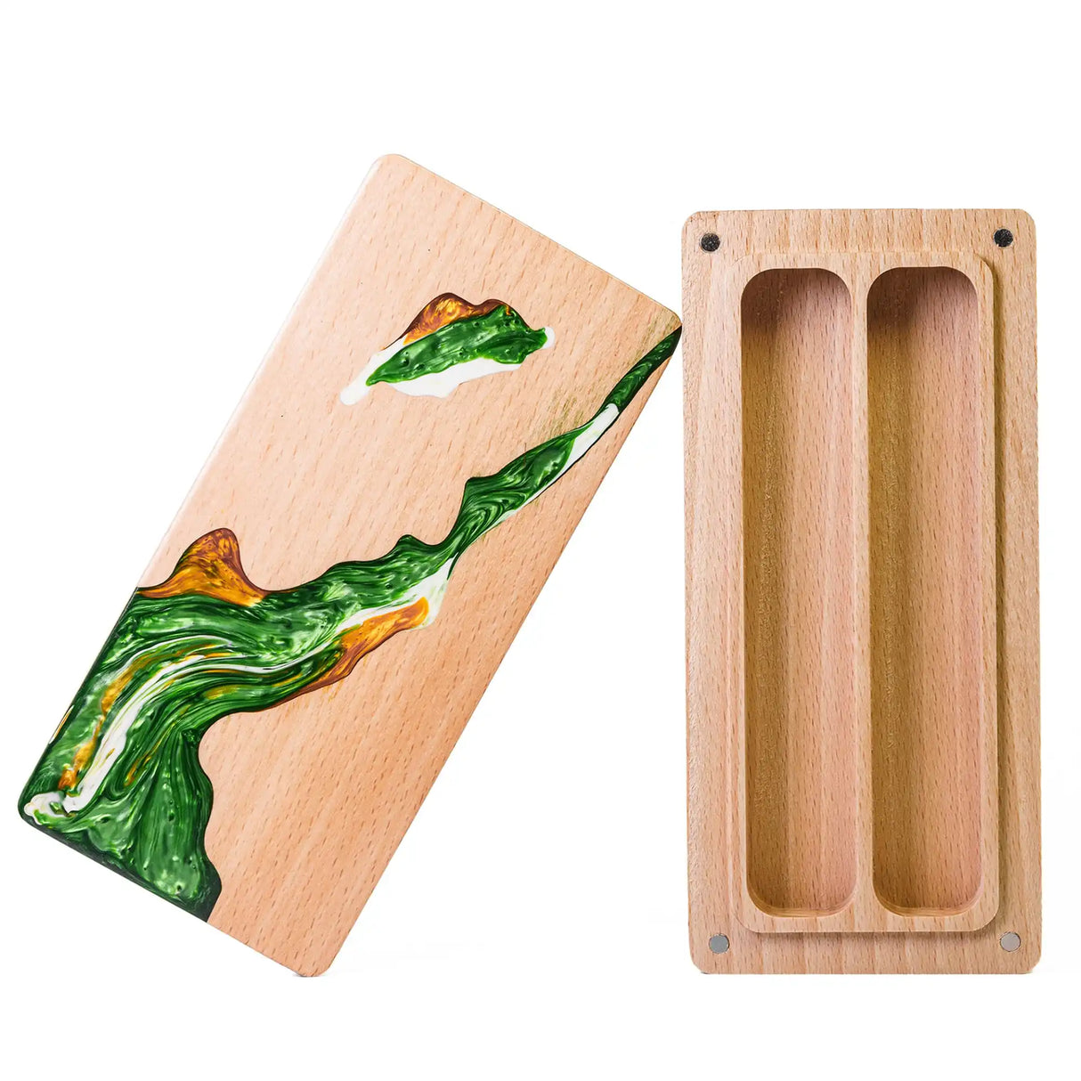 Wooden Dice Storage Box, Rectangle Dice Case, High