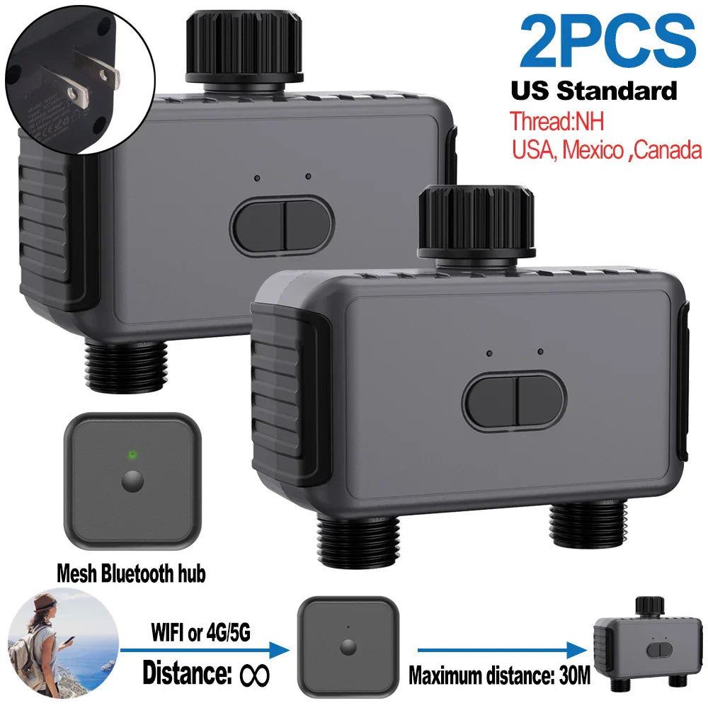 Smart 2 Zone Watering Timer Bluetooth WIFI Garden