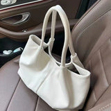 Simple White Shoulder Bag 2023 Women's PU Leather