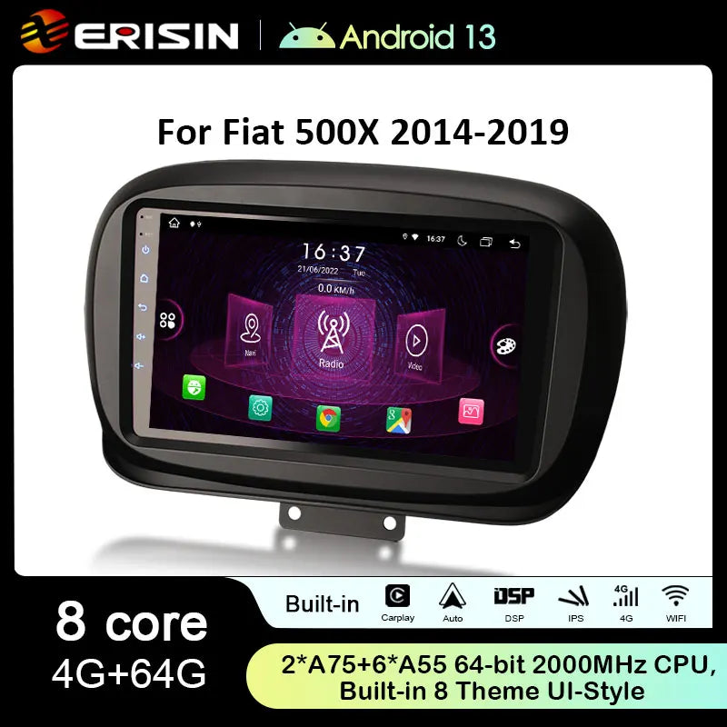 Erisin ES8950F IPS CarPlay Auto Android 13.0 Car