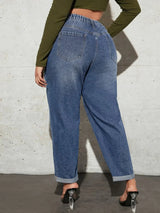 Plus Size Washing Jeans for Women Harem Jeans