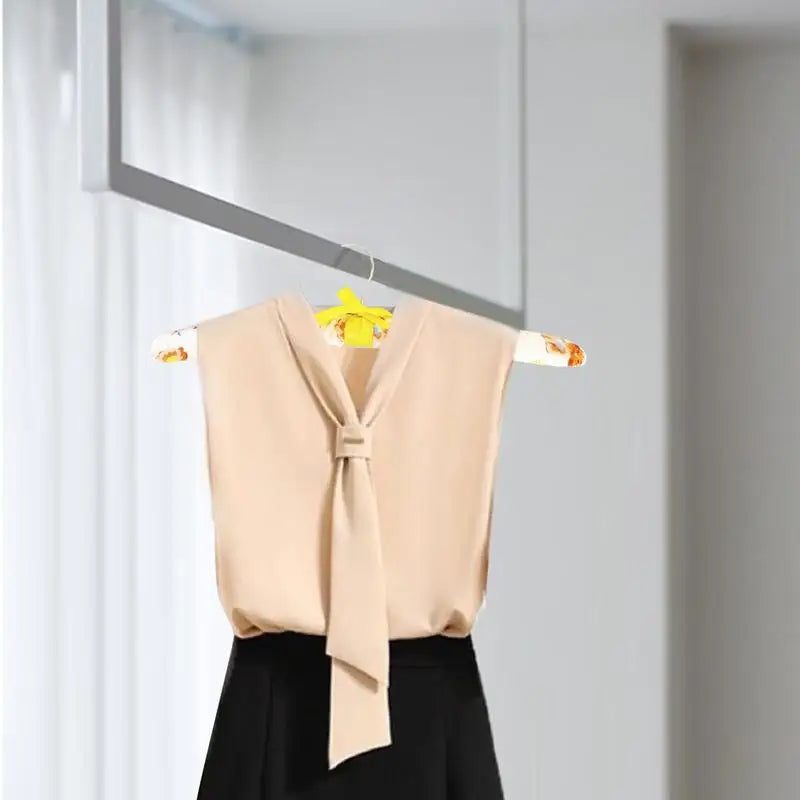 6pcs Colorful Blossom Sponge Padded Clothes Hanger Resistance
