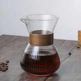 Striped Coffee Pot Hand Brewed Glass Coffee Sharing