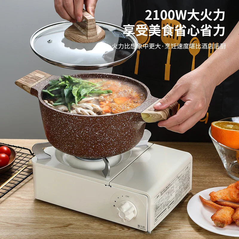 Explosion-proof Mini Portable Gas Stove Cooktops 2.1KW Alloy