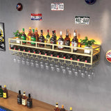 Bar Metal Wine Rack Display Wall Mounted Club