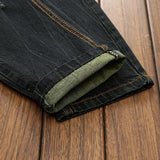 New Ripped Jeans Brand Motorcycle Design Plus Size