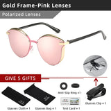 CLLOIO Fashion Polarized Sunglasses Women Cat Eye Driving