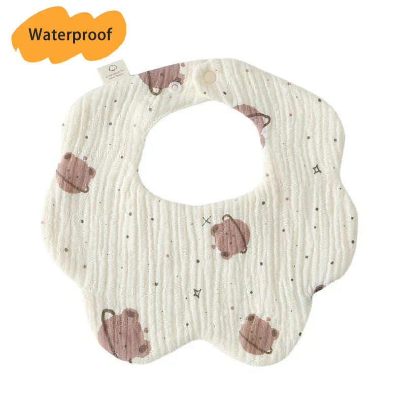 New Thickened 7 Layers Cotton Waterproof Baby Bibs