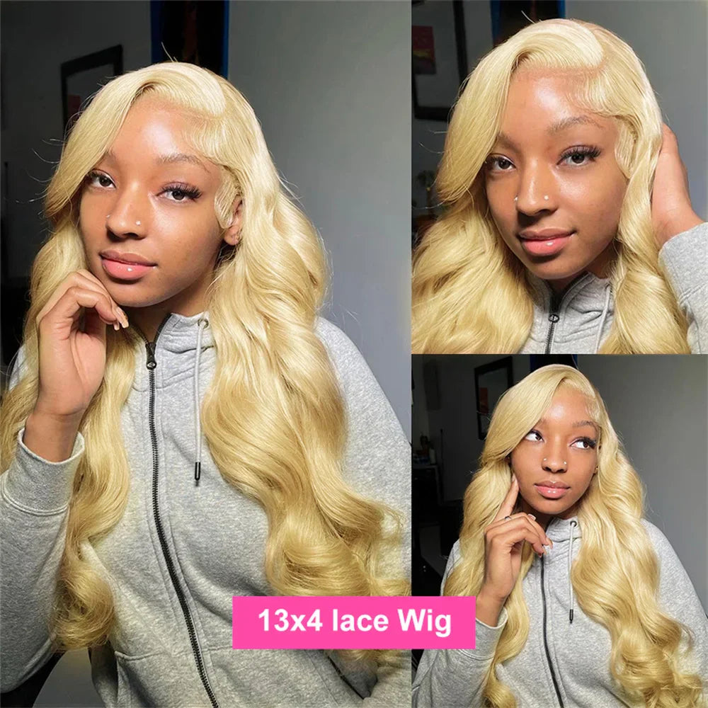 613 Hd Lace Frontal Wig Transparent Honey Blonde