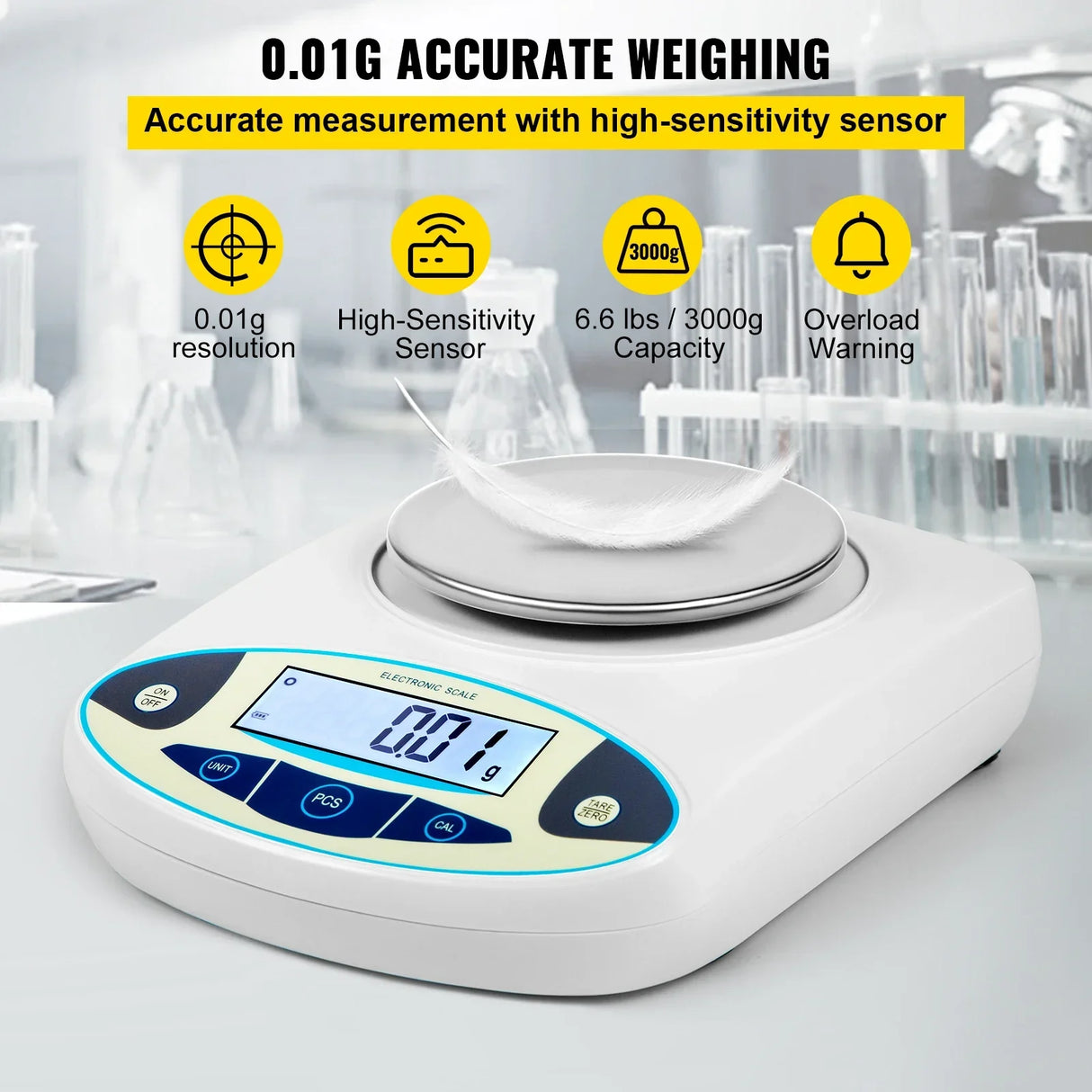 VEVOR 13 Units Conversion Lab Analytical Balance Digital