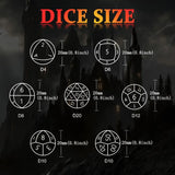 7Pcs/set Hollow Roung Dragon for DND Dice Party