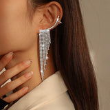 New Luxury Rhinestone Women's Earrings Tassel Crystal Hanging