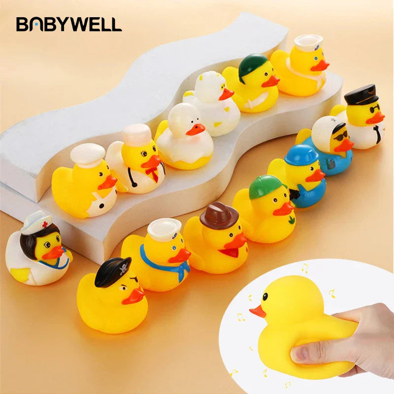 1pcs Rubber Ducks Baby Bath Toys Kids Shower