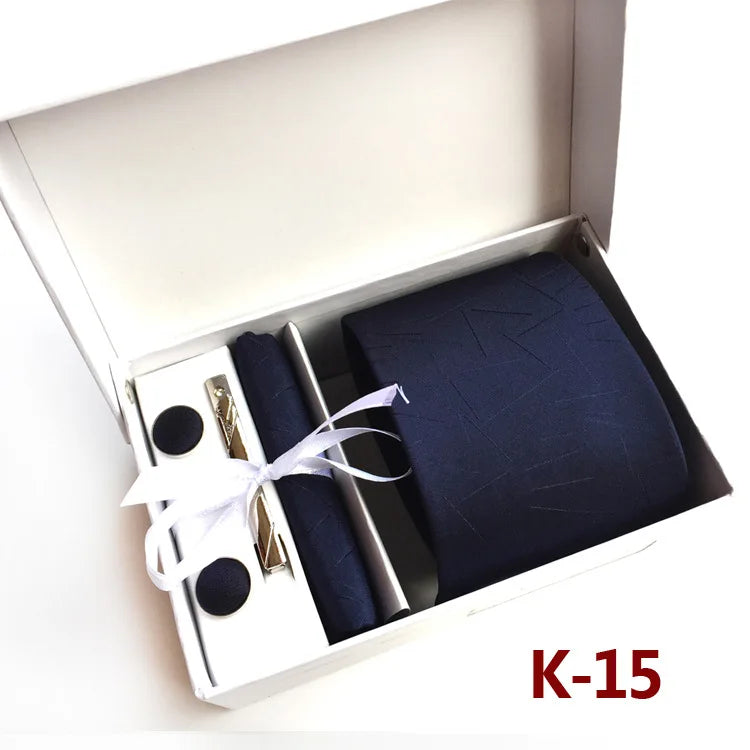 6piece Set Classic Printed DotsTies for Men Kerchief