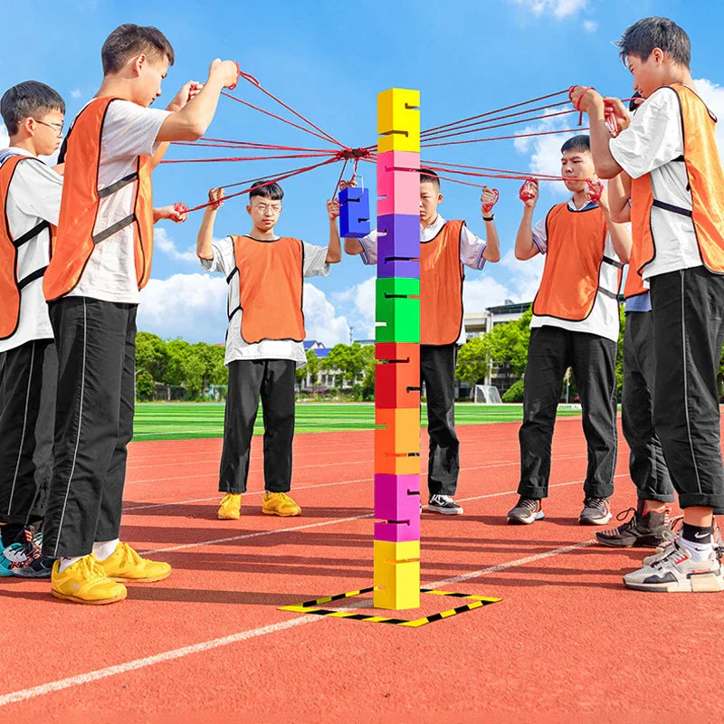 Teamwork Games Tower Building Outdoor Sports Toys Team