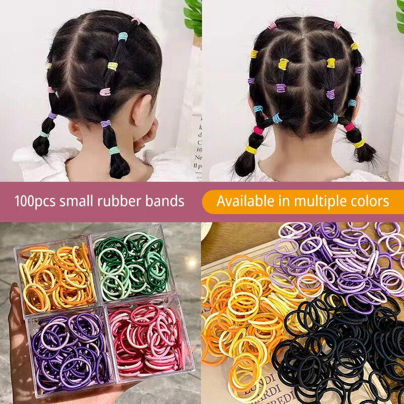 100pcs Colorful Rubber Bands In Summer Versatile Design