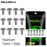 RISK 12PCS Titanium Bike Disc Brake Rotor Screw