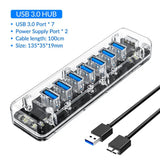 ORICO Transparent Series USB HUB Multi 4 7