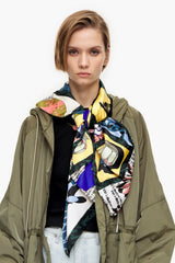 Spanish style printed large square scarf 100cm*100cm
