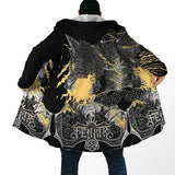 Men Fleeced Coat Winter Padding Windbreaker Eagle Wolf