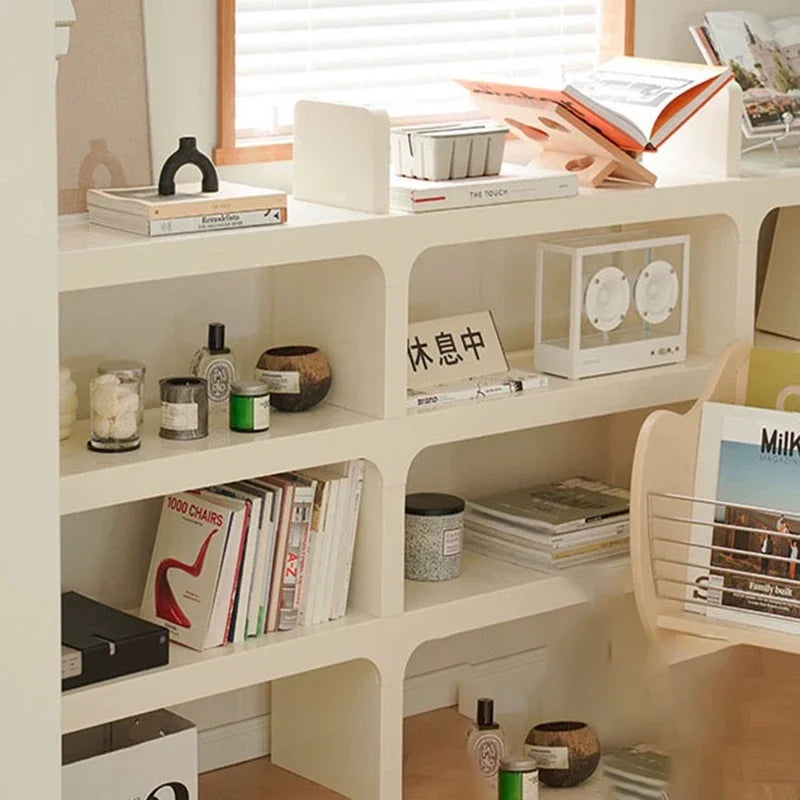 White Modern Bookshelf Bedroom Minimalist Items Unique Office