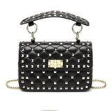 2024 New Fashion Women Sheepskin Leather Rivet Handbags