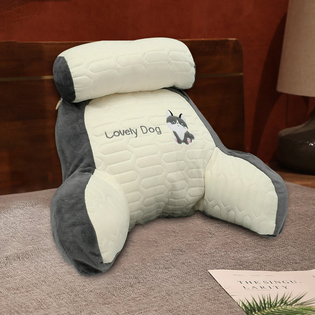 All Season Reading Pillow Comfortable Soft Detachable Lumbar