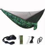 Double Travel Camping Hammock with Mosquito Net,Backpacking Portable