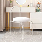 Crystal Makeup Chair Acrylic Furniture Casual Design Backrest